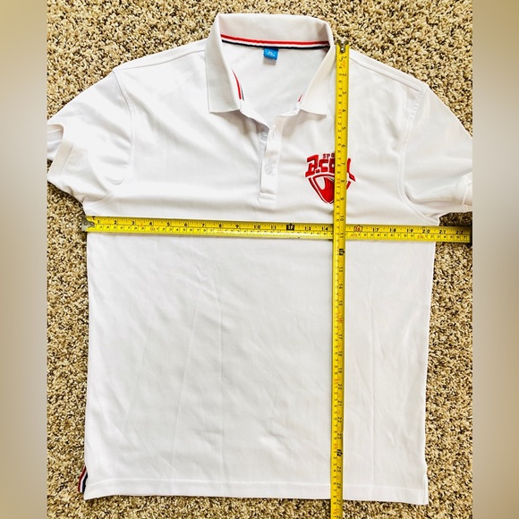 White MENS POLO fast dry SHIRT by B.Cool Sports. Size M/Chest 41" - Picture 6 of 8